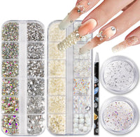 Nail Ornaments - Bow/Pearl Accessories Suite