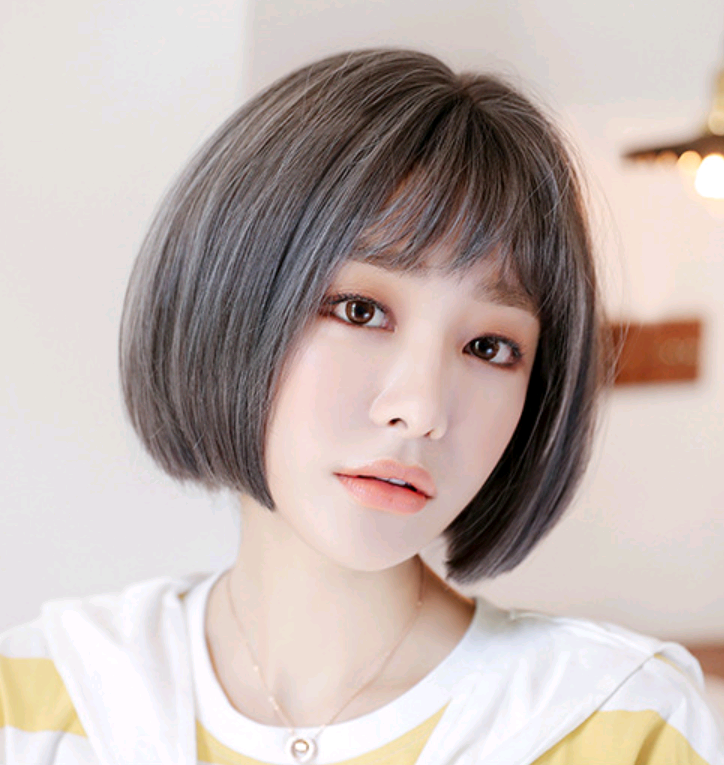 New Women's Bobo Wig - Realistic Short Straight Hair with Bangs