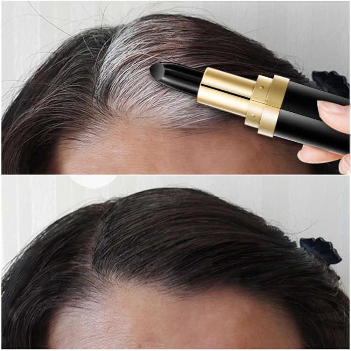 3.8g Hair Dye Stick for Quick Gray Coverage - Unisex, Brown and Black