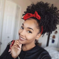 Kinky Curly Large Afro Fluffy Hair Piece and Micro-Curly Wig Hair Piece - 2 Sizes