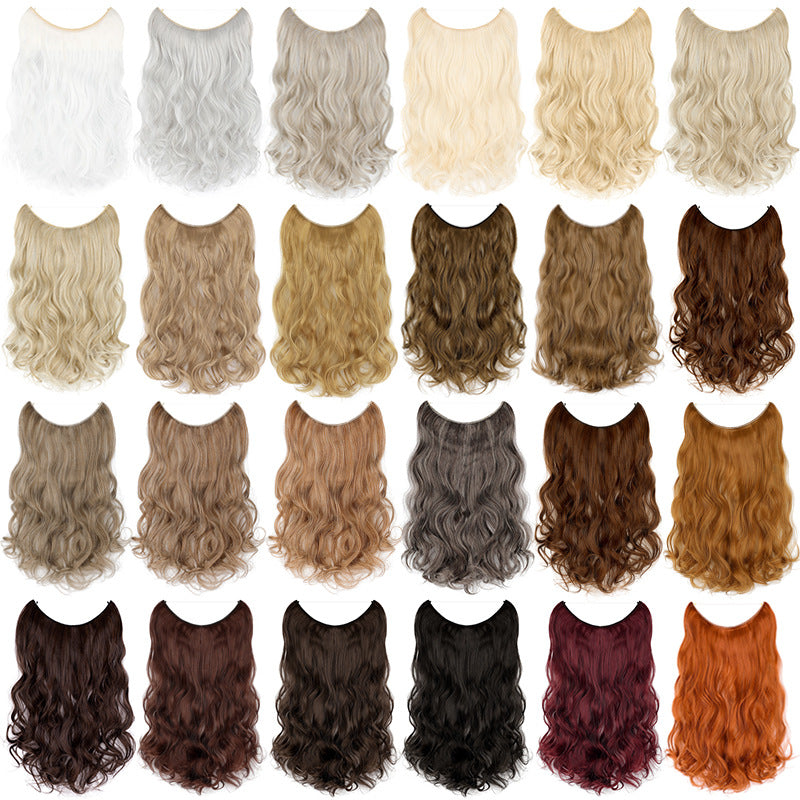 Invisible Wire Hair Extension - Long Curly Synthetic Hair Extension for Woman