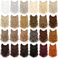 Invisible Wire Hair Extension - Long Curly Synthetic Hair Extension for Woman