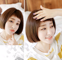 New Women's Bobo Wig - Realistic Short Straight Hair with Bangs