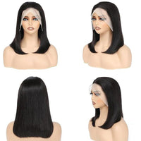 13x4 Straight Bob Brazilian Human Hair Wig for Women, 200% Density