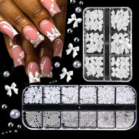 Nail Ornaments - Bow/Pearl Accessories Suite