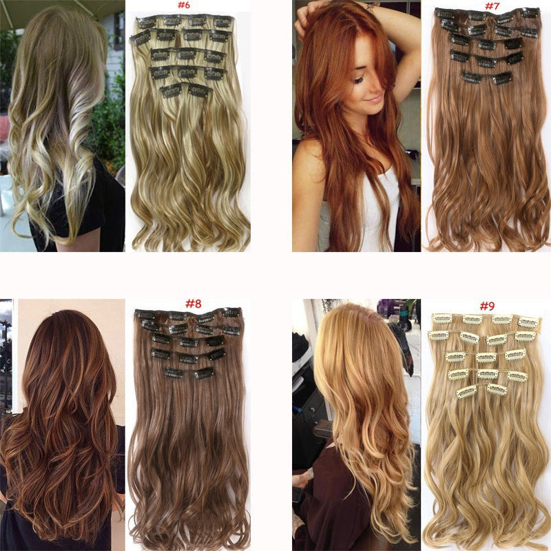 Clip-in Human Hair Extension Sets/Synthetic Hair Extension Sets for Women
