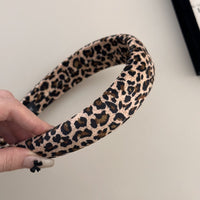 Vintage Leopard Print Velvet Headband