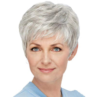 Short Synthetic Wig for Women with Side Bangs