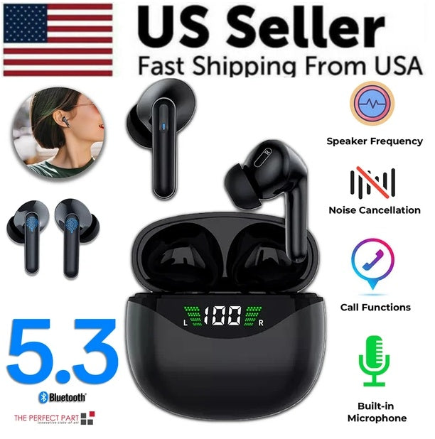 Noise-Cancelling Wireless Earbuds - Bluetooth 5.3, Waterproof