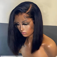 13x4 Straight Bob Brazilian Human Hair Wig for Women, 200% Density