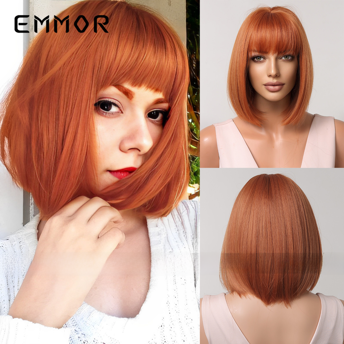 Women's Gradient Bob Wigs - Synthetic High Temperature Fiber, Daily Use