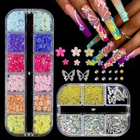 Nail Ornaments - Bow/Pearl Accessories Suite