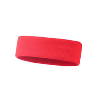 Wide Sports Anti-Sweat Headband with Elastic, Solid Colors