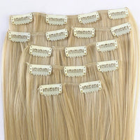 Clip-in Human Hair Extension Sets/Synthetic Hair Extension Sets for Women