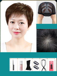 Full Pixie Cut Wig for Women, Short, Real Human Hair