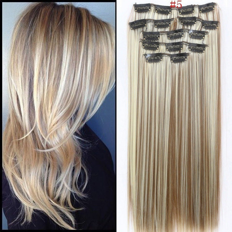 Clip-in Human Hair Extension Sets/Synthetic Hair Extension Sets for Women