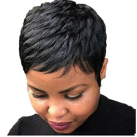 New Black/Wine Red/Blonde Short Hair Trend - Fluffy Wig for Women, Daily Use