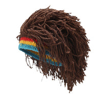 1Pc Reggae Jamaican Rasta Hat/Dreadlocks Wig, Caribbean Beret Cap