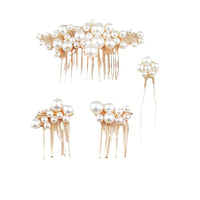 Vintage Baroque Pearl Hairpin - Bridal Headpiece Set