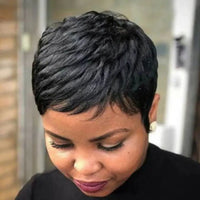 Fluffy Short Pixie Cut Style, Wavy Short Hair Wig for Women in 3 Colors. Comfortable Fit. Synthetic