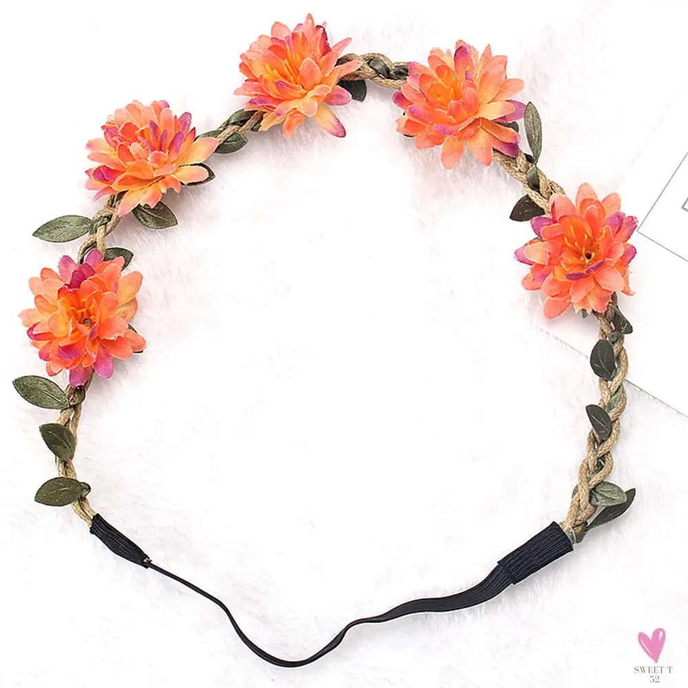 1 Piece Floral Garland, Princess Head Wreath/Crown Head Wear for Women and Girls