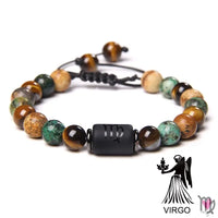 12 Zodiac Signs Constellation Bracelet for Men and Women (Unisex) - Natural Stones