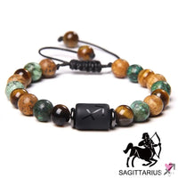 12 Zodiac Signs Constellation Bracelet for Men and Women (Unisex) - Natural Stones