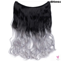 20 inch long synthetic Invisible Wire Clip-In One Piece Hair Extensions, 60 Colors, False Hairpieces For Women and Girls (Cn)