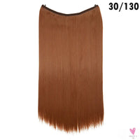 20 inch long synthetic Invisible Wire Clip-In One Piece Hair Extensions, 60 Colors, False Hairpieces For Women and Girls (Cn)