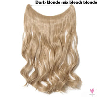 20 inch long synthetic Invisible Wire Clip-In One Piece Hair Extensions, 60 Colors, False Hairpieces For Women and Girls (Cn)