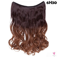 20 inch long synthetic Invisible Wire Clip-In One Piece Hair Extensions, 60 Colors, False Hairpieces For Women and Girls (Cn)