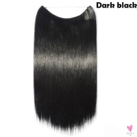 20 inch long synthetic Invisible Wire Clip-In One Piece Hair Extensions, 60 Colors, False Hairpieces For Women and Girls (Cn)