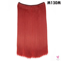 20 inch long synthetic Invisible Wire Clip-In One Piece Hair Extensions, 60 Colors, False Hairpieces For Women and Girls (Cn)