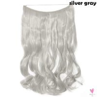 20 inch long synthetic Invisible Wire Clip-In One Piece Hair Extensions, 60 Colors, False Hairpieces For Women and Girls (Cn)