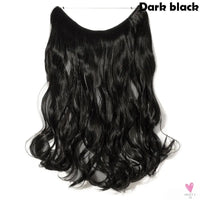 20 inch long synthetic Invisible Wire Clip-In One Piece Hair Extensions, 60 Colors, False Hairpieces For Women and Girls (Cn)