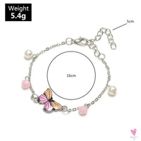 22 cm. Rose Gold Chain Link Romantic Bracelet for Women and Girls - Red Enamel Rose Jewelry - Valentine For Lovers