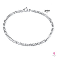 5 - 11 mm Chunky Miami Club Chain Bracelet for Men, Stainless Steel Cuban Link Chain Wristband, Classic Punk Heavy Metal Jewelry