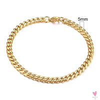 5 - 11 mm Chunky Miami Club Chain Bracelet for Men, Stainless Steel Cuban Link Chain Wristband, Classic Punk Heavy Metal Jewelry