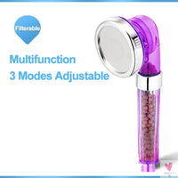 3 Mode Bath Shower, Adjustable Jetting Shower Head for Men & Women, High Pressure, Water Saving, Bathroom Anion Filter, Shower SPA Nozzle