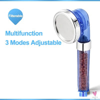 3 Mode Bath Shower, Adjustable Jetting Shower Head for Men & Women, High Pressure, Water Saving, Bathroom Anion Filter, Shower SPA Nozzle