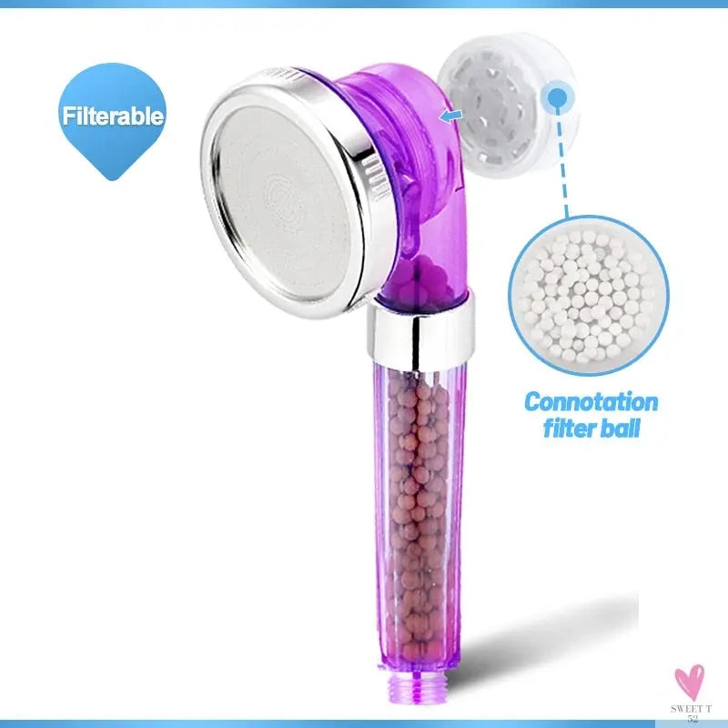 3 Mode Bath Shower, Adjustable Jetting Shower Head for Men & Women, High Pressure, Water Saving, Bathroom Anion Filter, Shower SPA Nozzle
