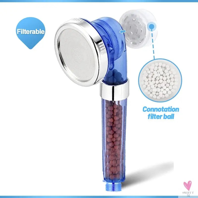 3 Mode Bath Shower, Adjustable Jetting Shower Head for Men & Women, High Pressure, Water Saving, Bathroom Anion Filter, Shower SPA Nozzle