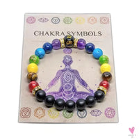 7 Chakra Bracelet with Meaning Card for Men/Women - Natural Crystal Yoga Meditation Bracelet