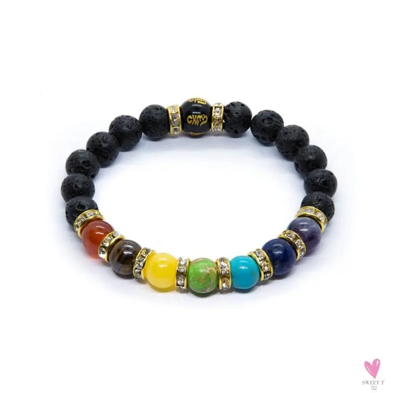 7 Chakra Bracelet with Meaning Card for Men/Women - Natural Crystal Yoga Meditation Bracelet