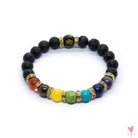 7 Chakra Bracelet with Meaning Card for Men/Women - Natural Crystal Yoga Meditation Bracelet