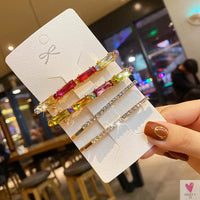 Brilliant Rhinestone/Crystal Waterdrop/Geometric Hair Clips for Women & Girls
