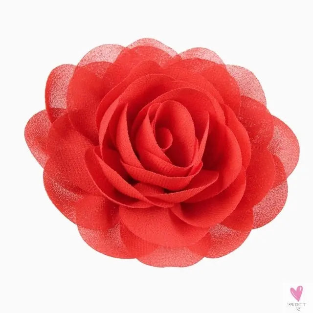 Chiffon Flower Hair Clips/Pins for Girls in 20 Colors, Princess Hair Wear
