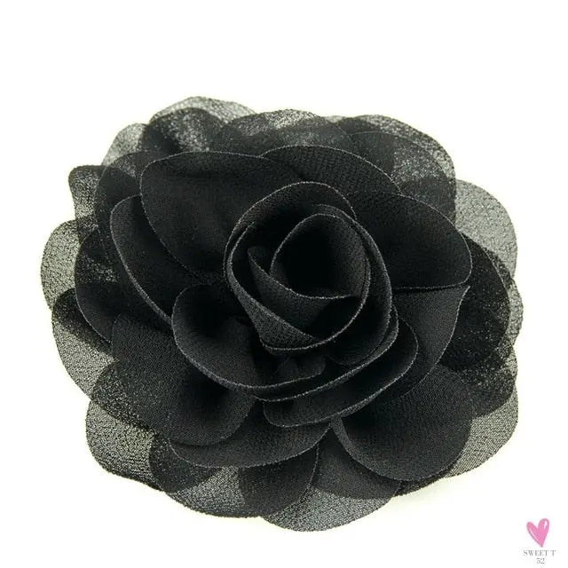 Chiffon Flower Hair Clips/Pins for Girls in 20 Colors, Princess Hair Wear