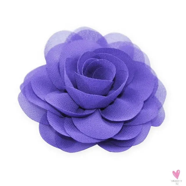 Chiffon Flower Hair Clips/Pins for Girls in 20 Colors, Princess Hair Wear