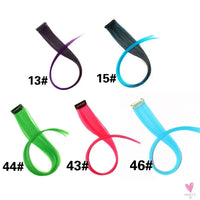 Clip-In Ombre Hair Extensions for Women & Girls in Pure Color - Straight Long Synthetic 2 Tone Hair Pieces